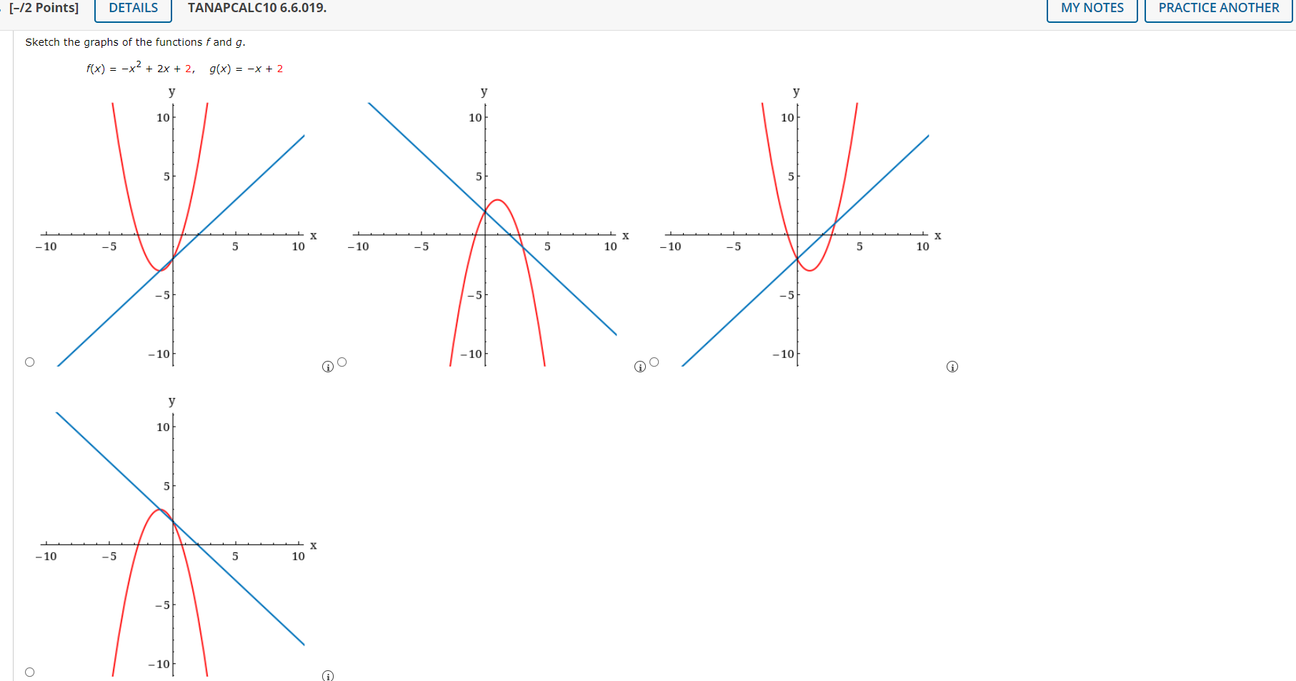 Solved [-12 Points] DETAILS TANAPCALC10 6.6.019. MY NOTES | Chegg.com