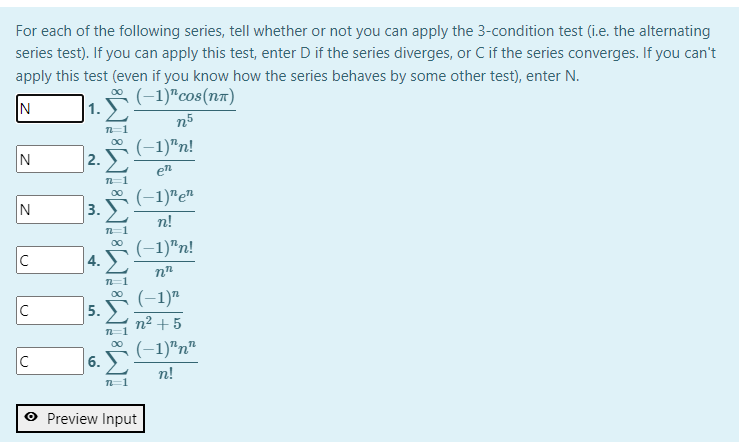 Solved For each of the following series, tell whether or not | Chegg.com