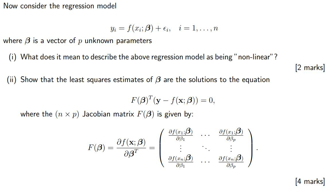 Solved Now Consider The Regression Model I F Zi B I Chegg Com