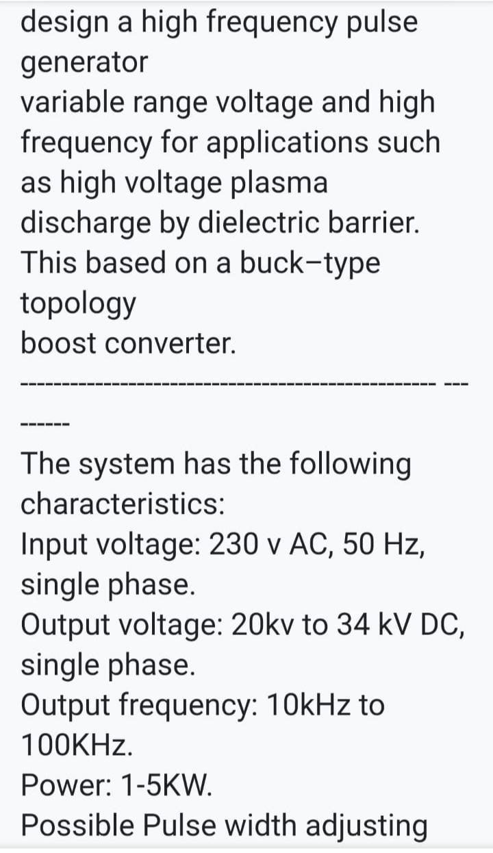 design a high frequency pulse generator variable