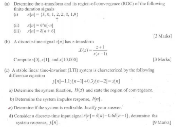 Solved A Determine The Z Transform And Its Chegg Com