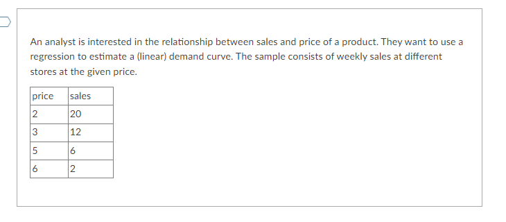 Solved An analyst is interested in the relationship between | Chegg.com