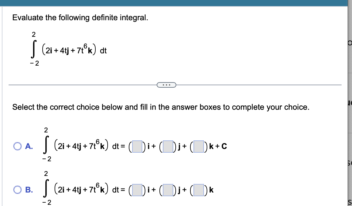 Solved Evaluate The Following Definite Integral. | Chegg.com