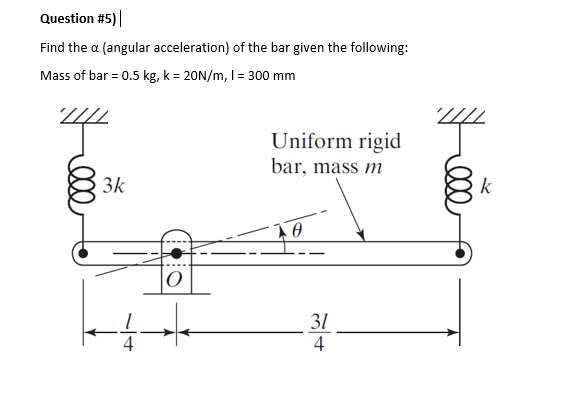 Solved Question #5) Find the a angular acceleration) of the | Chegg.com
