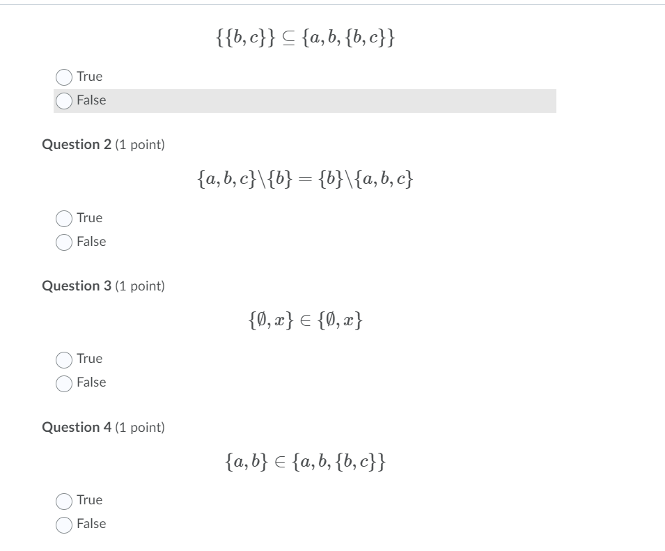 Solved {{b,c}}