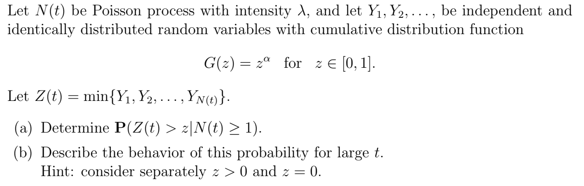 Solved Let N T Be Poisson Process With Intensity 1 And Chegg Com