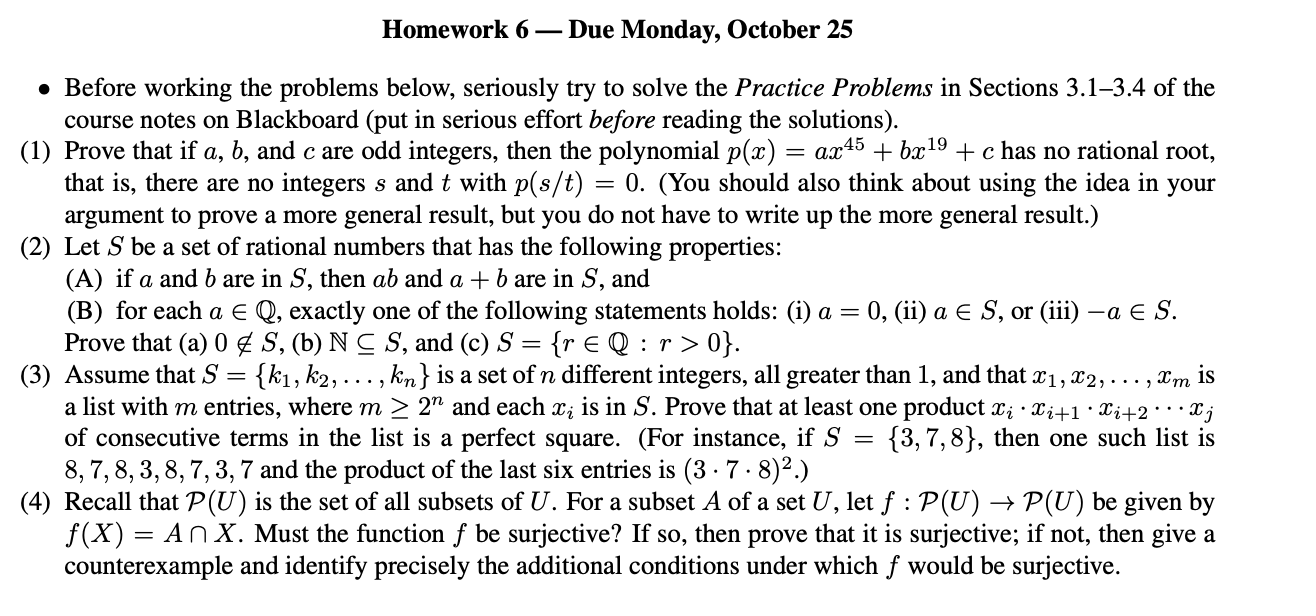 Solved Homework 6 — Due Monday, October 25 = • Before | Chegg.com