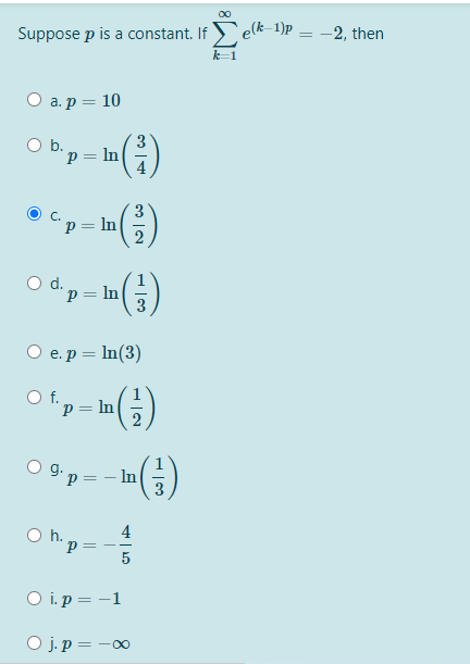Suppose P Is A Constant If E K 1 2 Then 1 O A Chegg Com