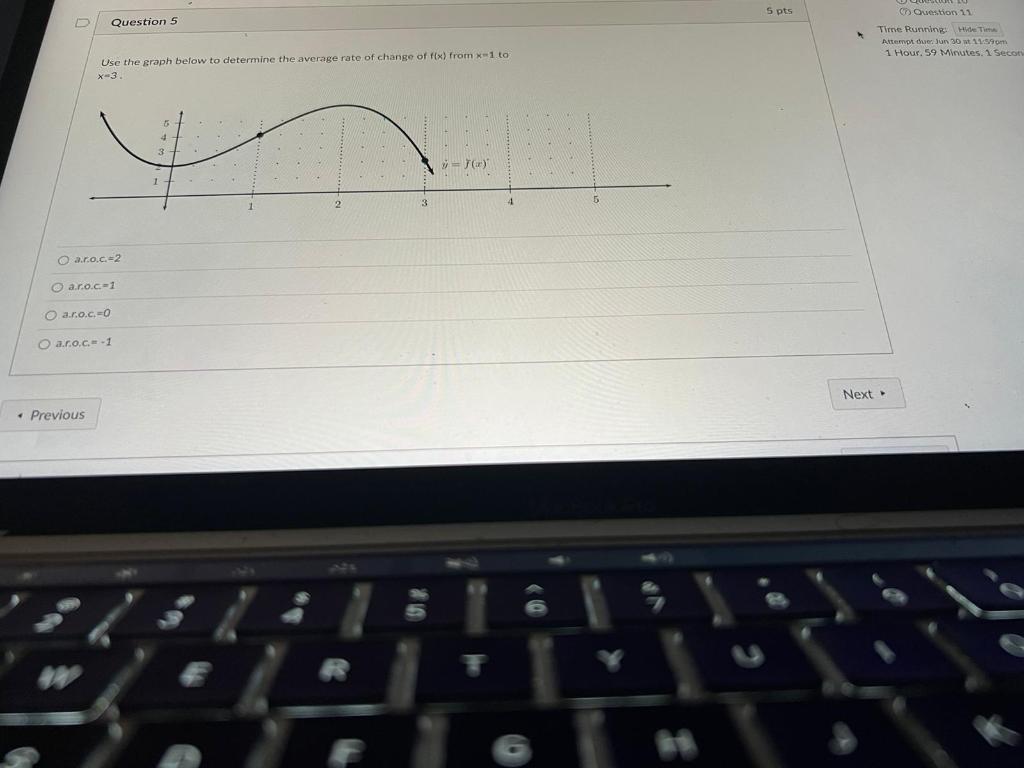 Solved D Question 5 Use the graph below to determine the | Chegg.com
