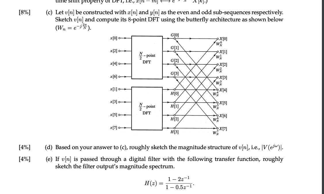 Solved Time Shunt Property Of De 1 E Ar 8 C Let V Chegg Com