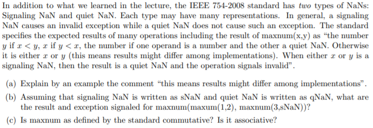 Solved In addition to what we learned in the lecture, the | Chegg.com