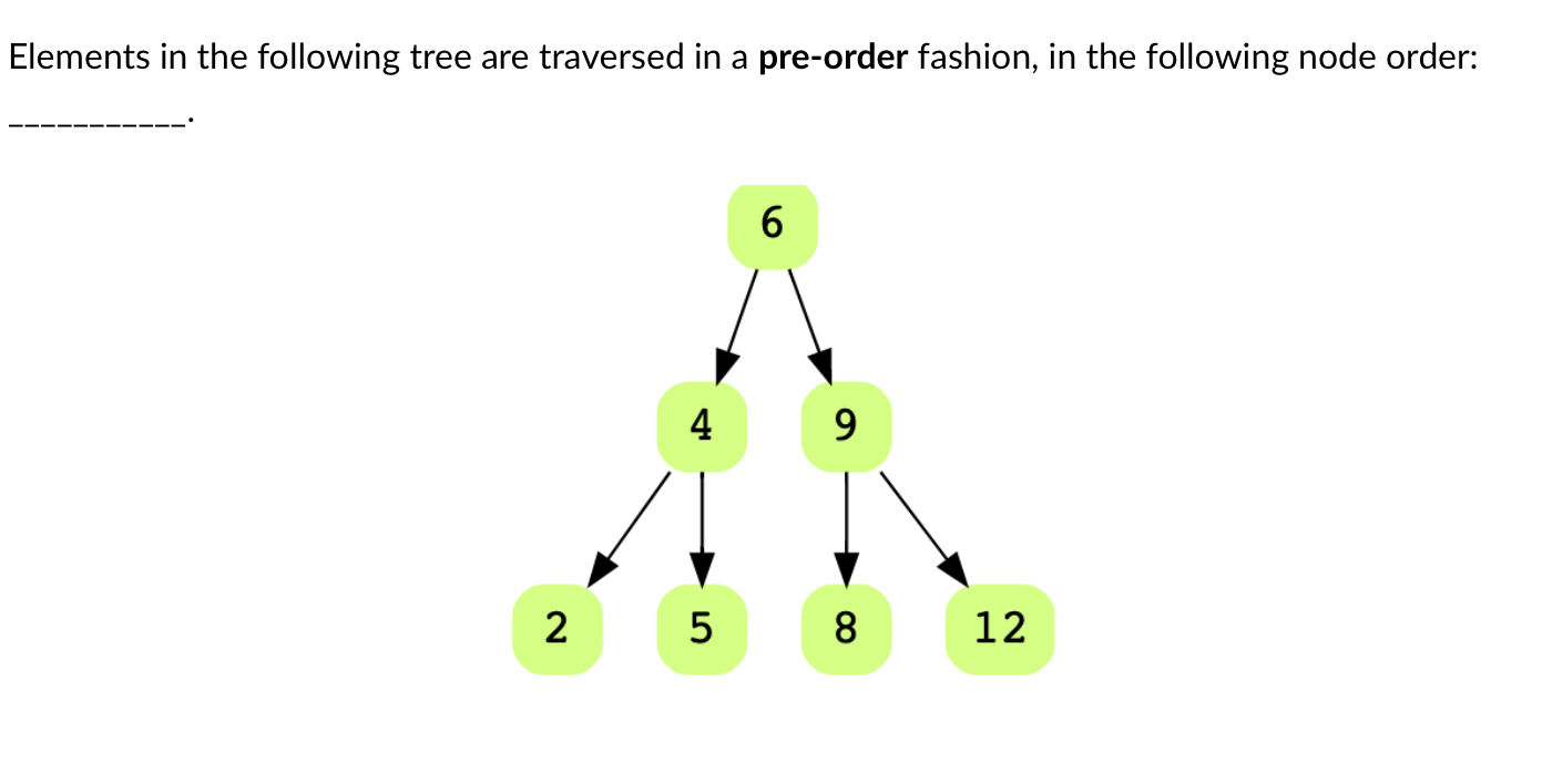 Solved 1. Elements in the following tree are traversed in a | Chegg.com