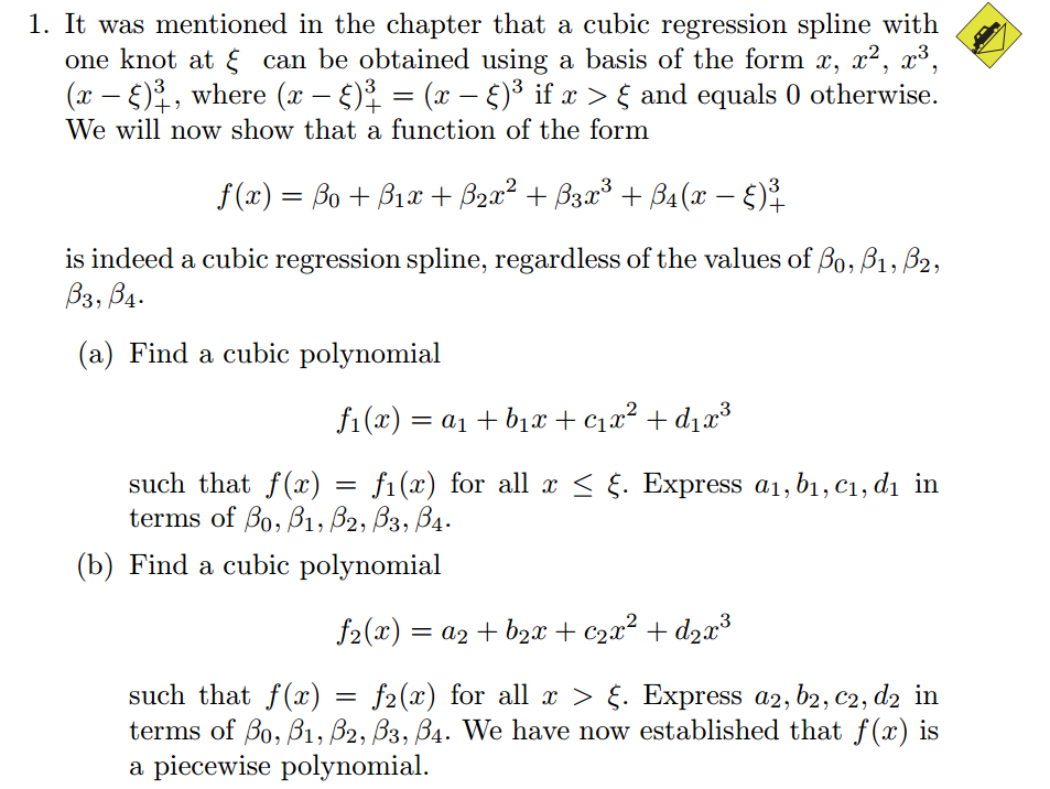 1. It was mentioned in the chapter that a cubic | Chegg.com