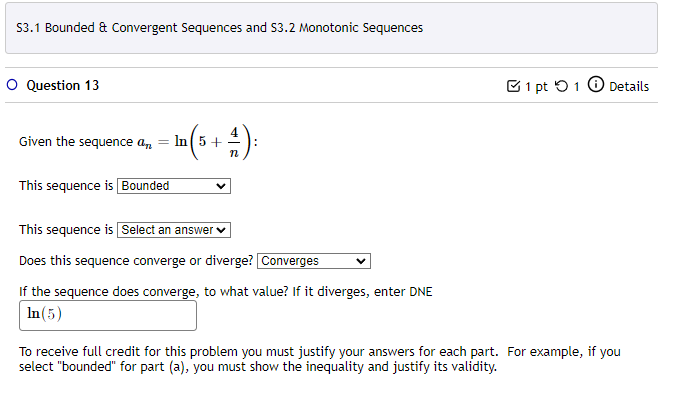 Solved IS THE SEQUENCE MONOTONIC OR NOT MONOTONIC -------- | Chegg.com