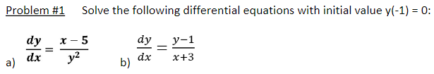 Solved Solve the following differential equations with | Chegg.com