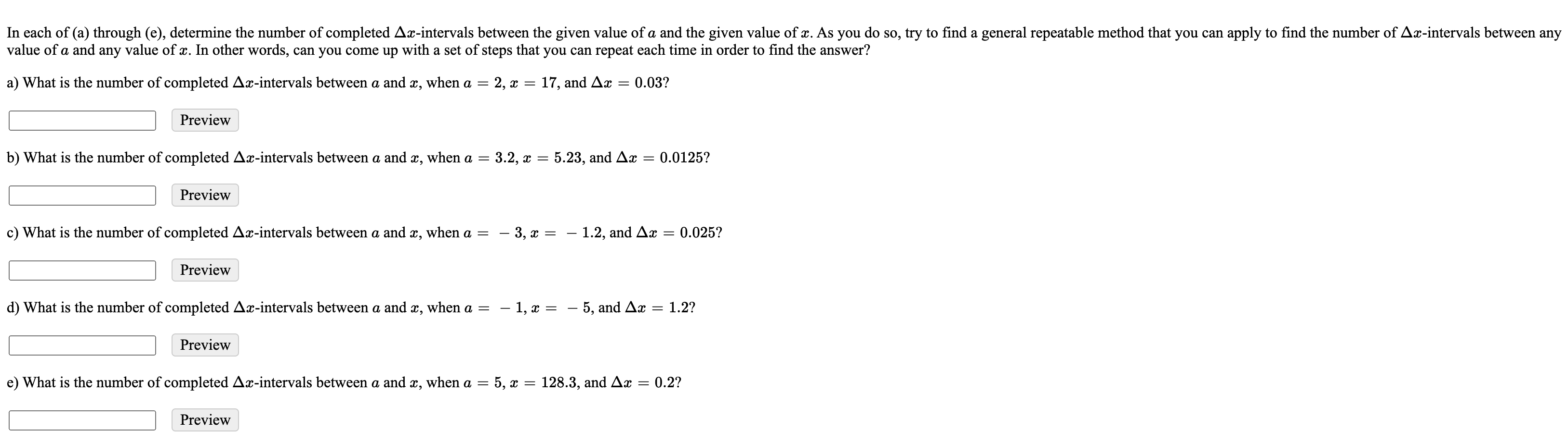Solved In each of (a) through (e), determine the number of | Chegg.com