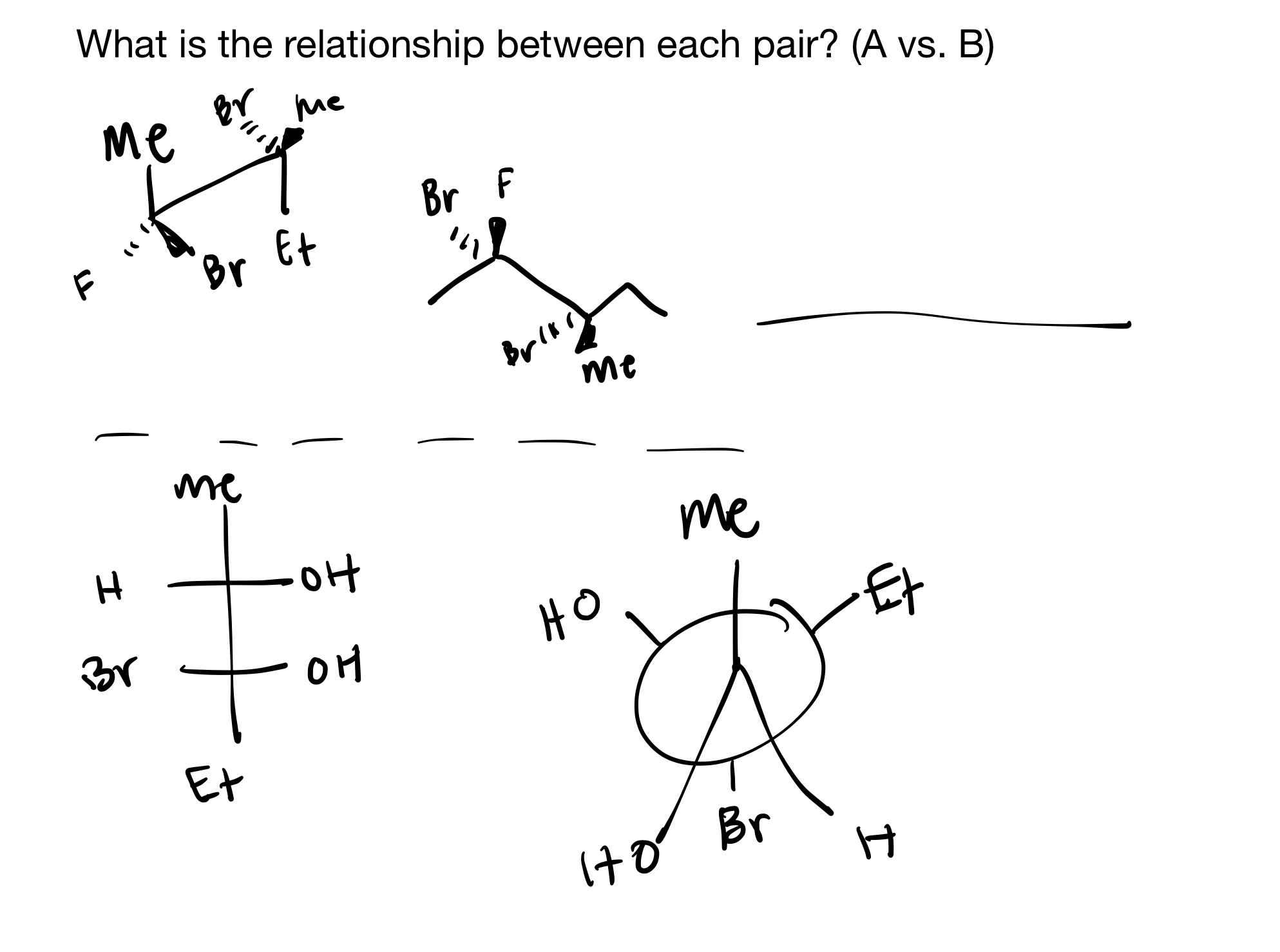 Solved What is the relationshin between each nair? (A vs. B) | Chegg.com