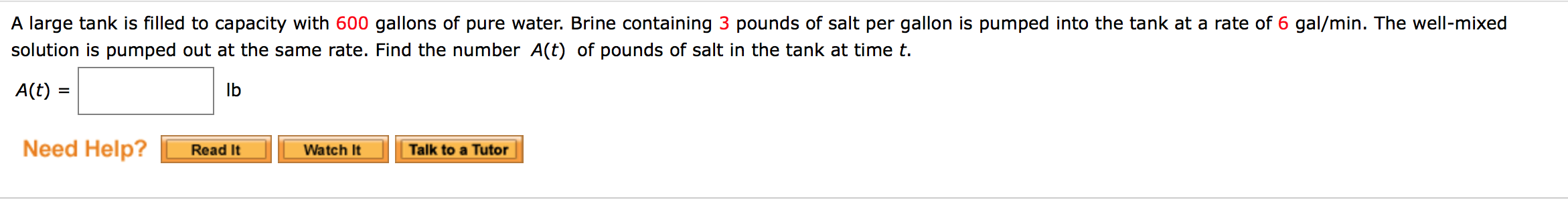 solved-a-large-tank-is-filled-to-capacity-with-600-gallons-chegg