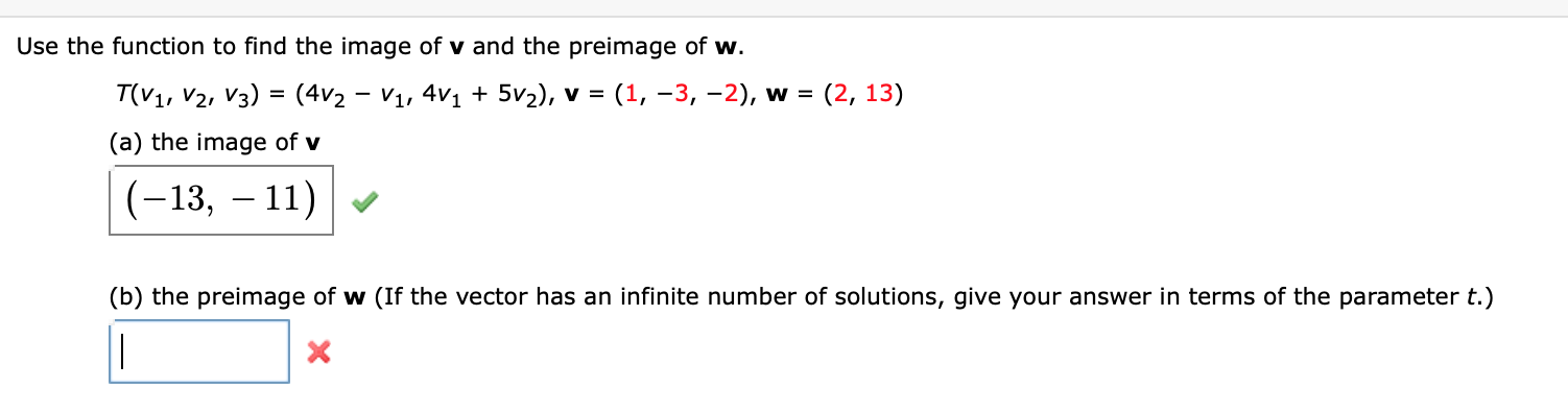 Solved Use The Function To Find The Image Of V And The Pr Chegg Com