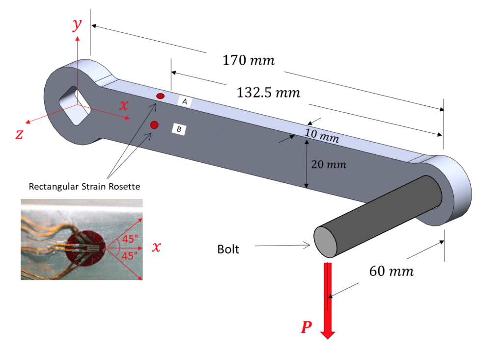 A simplified version of a bicycle crank is stylised