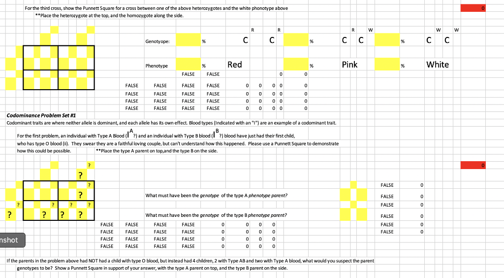 score =0/176=0 Incomplete Dominance Problem set H1 | Chegg.com