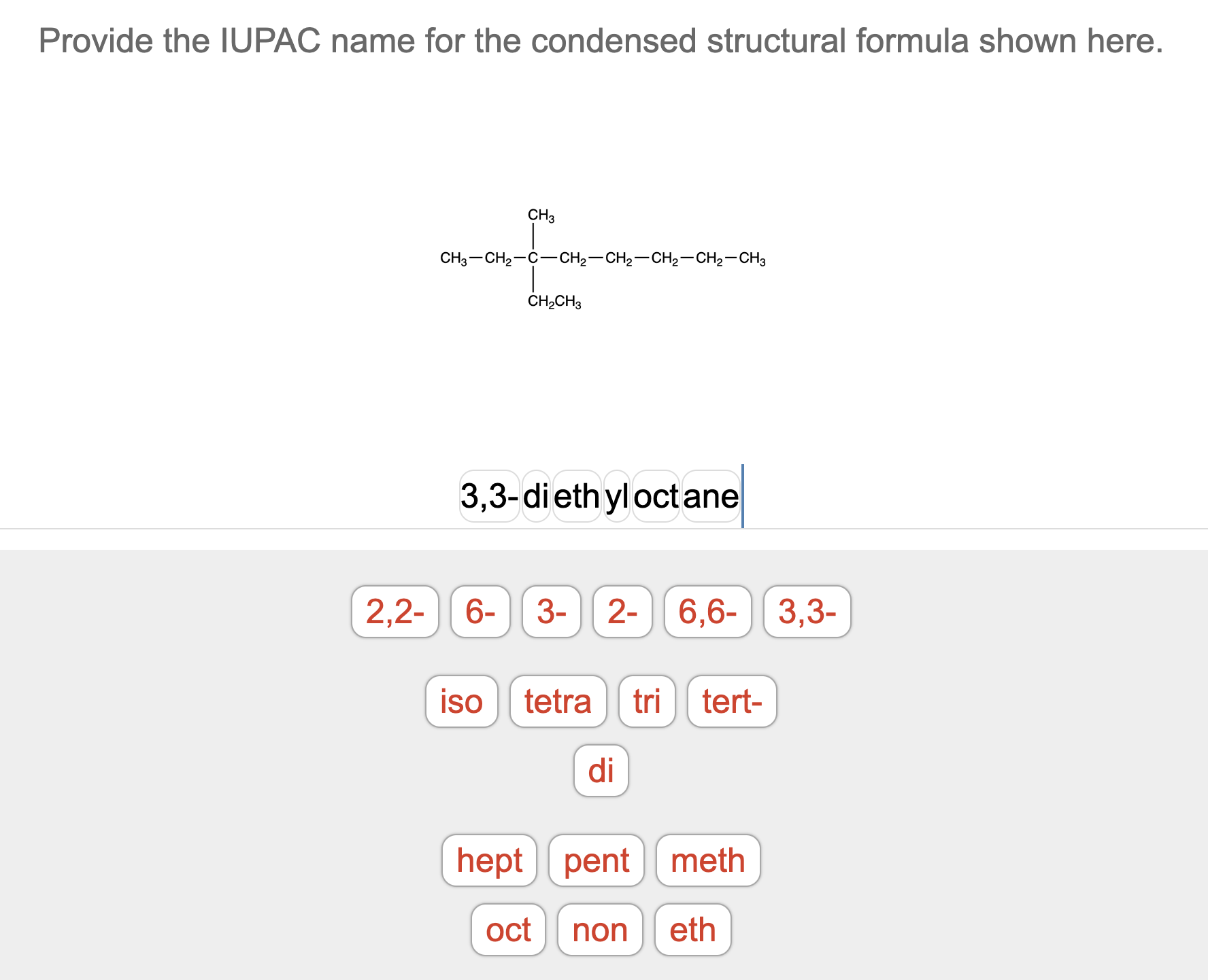 Solved Provide the IUPAC name for the condensed structural | Chegg.com