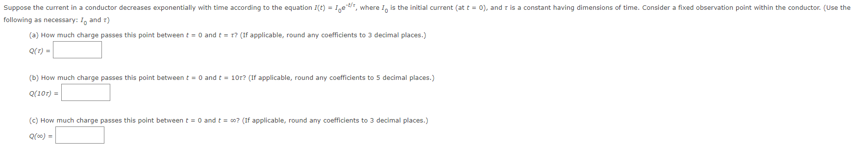 Solved Suppose the current in a conductor decreases | Chegg.com