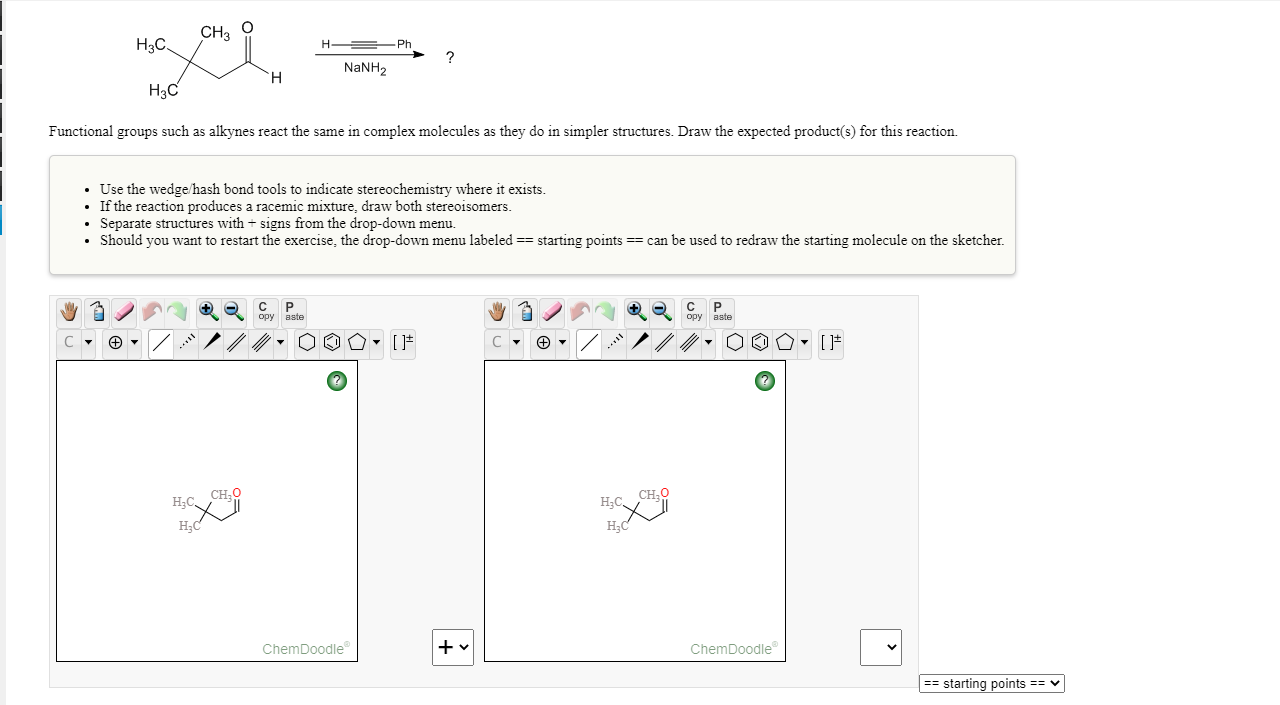 Solved CH3 Н3С. Ph ? H NaNH2 H3C Functional groups such as | Chegg.com