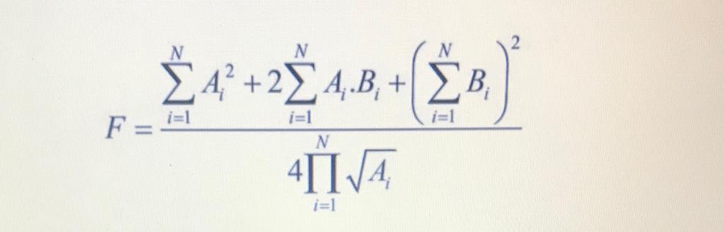 Solved Write the program that calculates F for A and B | Chegg.com