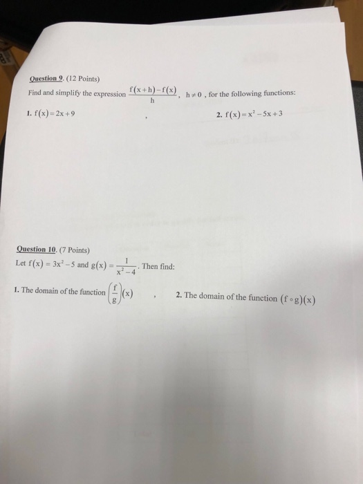 Solved Question 2 (12 Points) Find and simplify the | Chegg.com