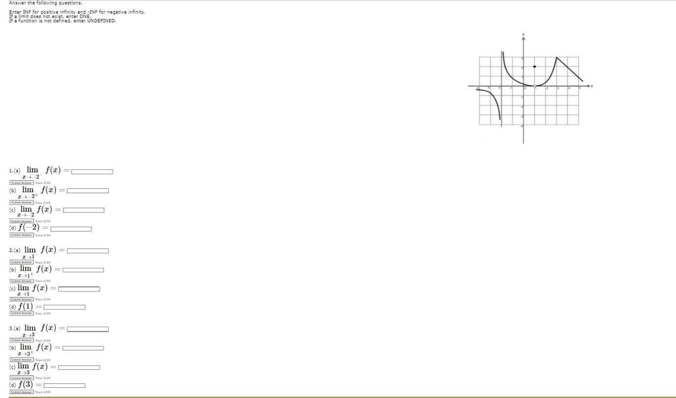 Solved Answer the following questions. Enter INF for | Chegg.com