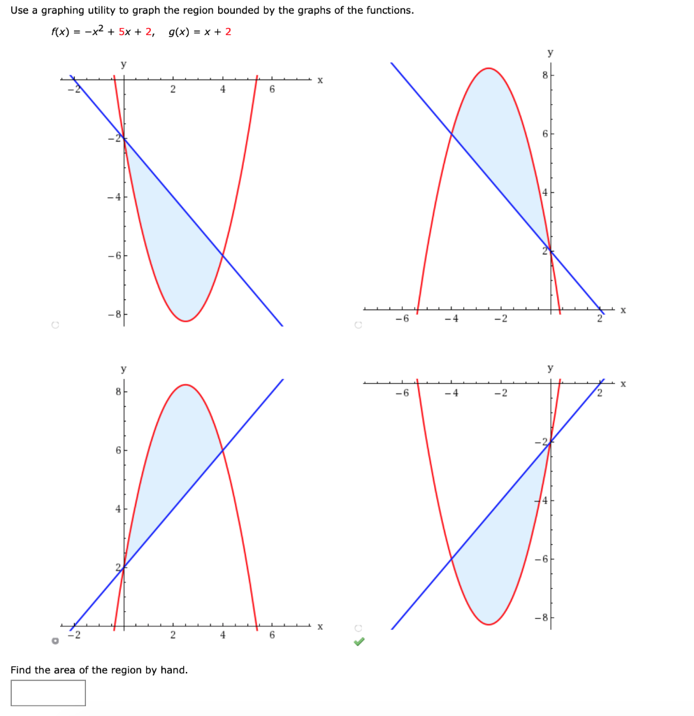 Use A Graphing Utility To Graph The Region Bounded Chegg 