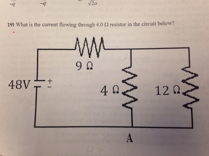 Solved What is the current flowing through 4.0 Ohm resistor | Chegg.com