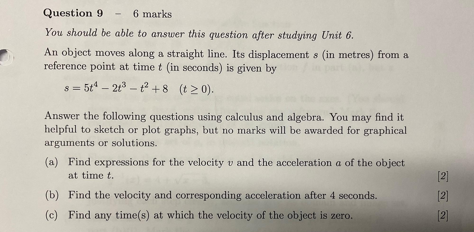 Solved Question 9−6 marks You should be able to answer this | Chegg.com