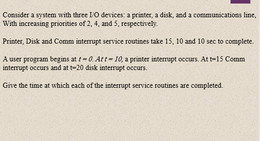 Solved Question 2: Assume that a user program takes 10 | Chegg.com