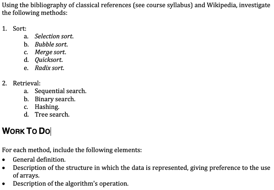 Solved Using the bibliography of classical references (see | Chegg.com