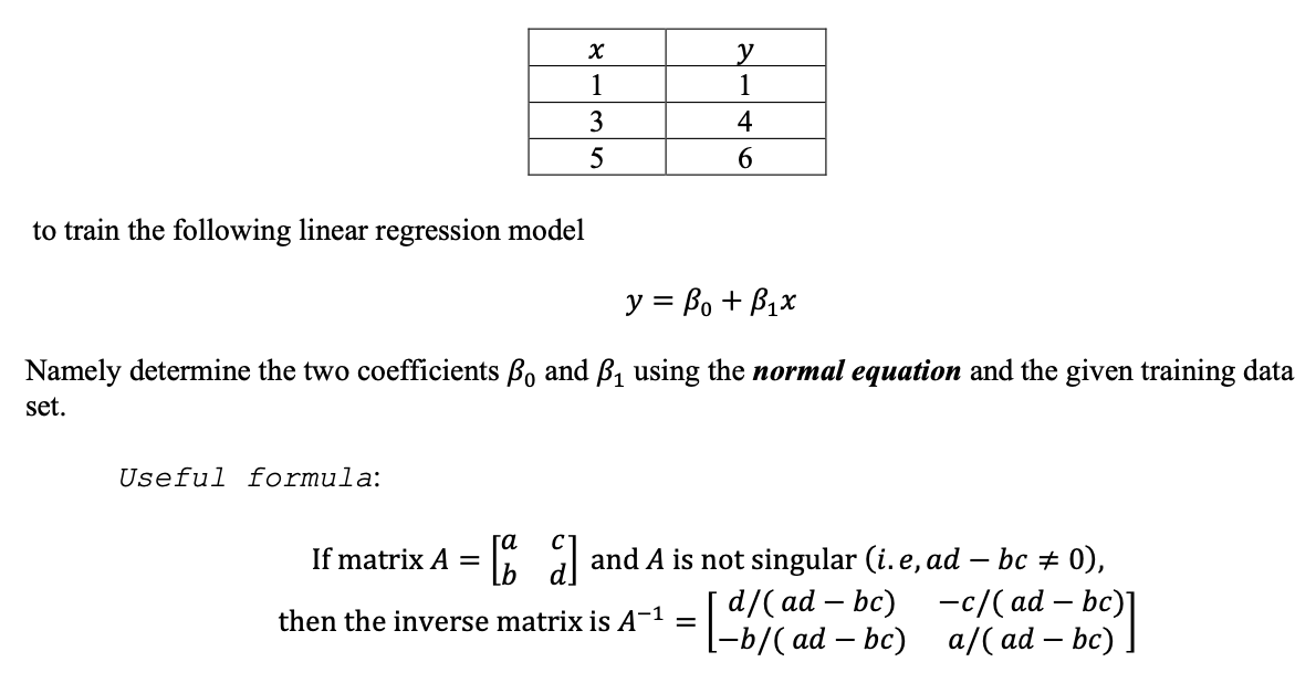 Linear regression training sales data