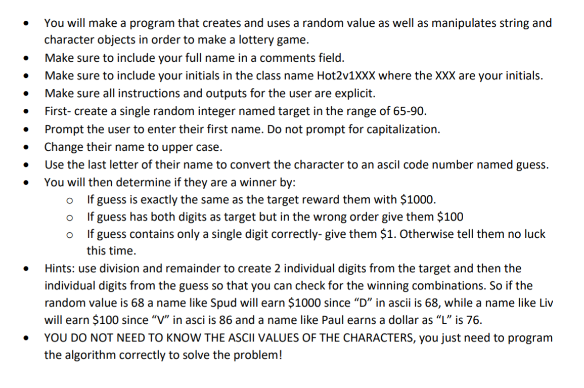 Solved . You will make a program that creates and uses a | Chegg.com