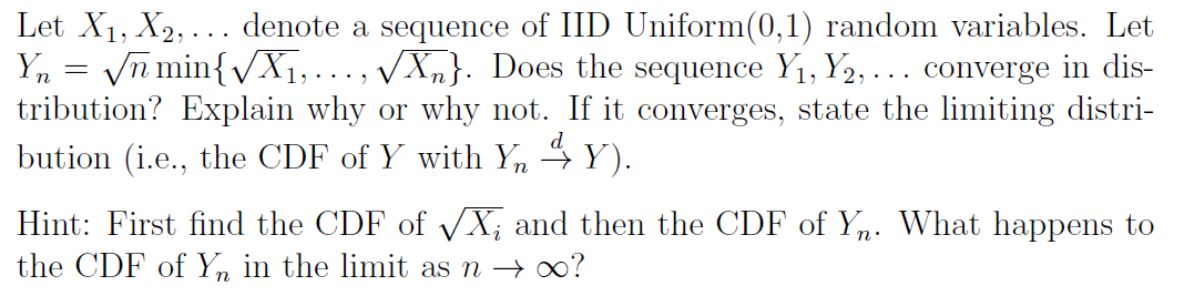 Solved Let X1 X2 Denote A Sequence Of Iid 6882