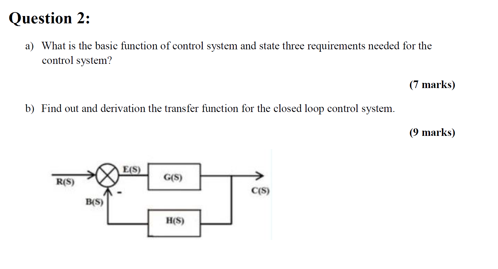 Solved a) What is the basic function of control system and | Chegg.com