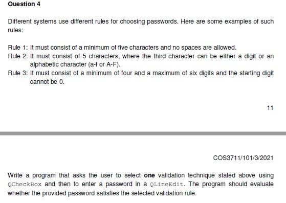 Question 4 Different systems use different rules for | Chegg.com