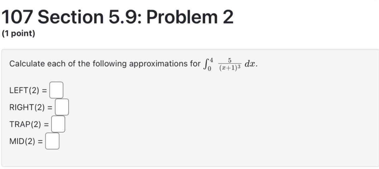 Solved Calculate each of the following approximations for | Chegg.com