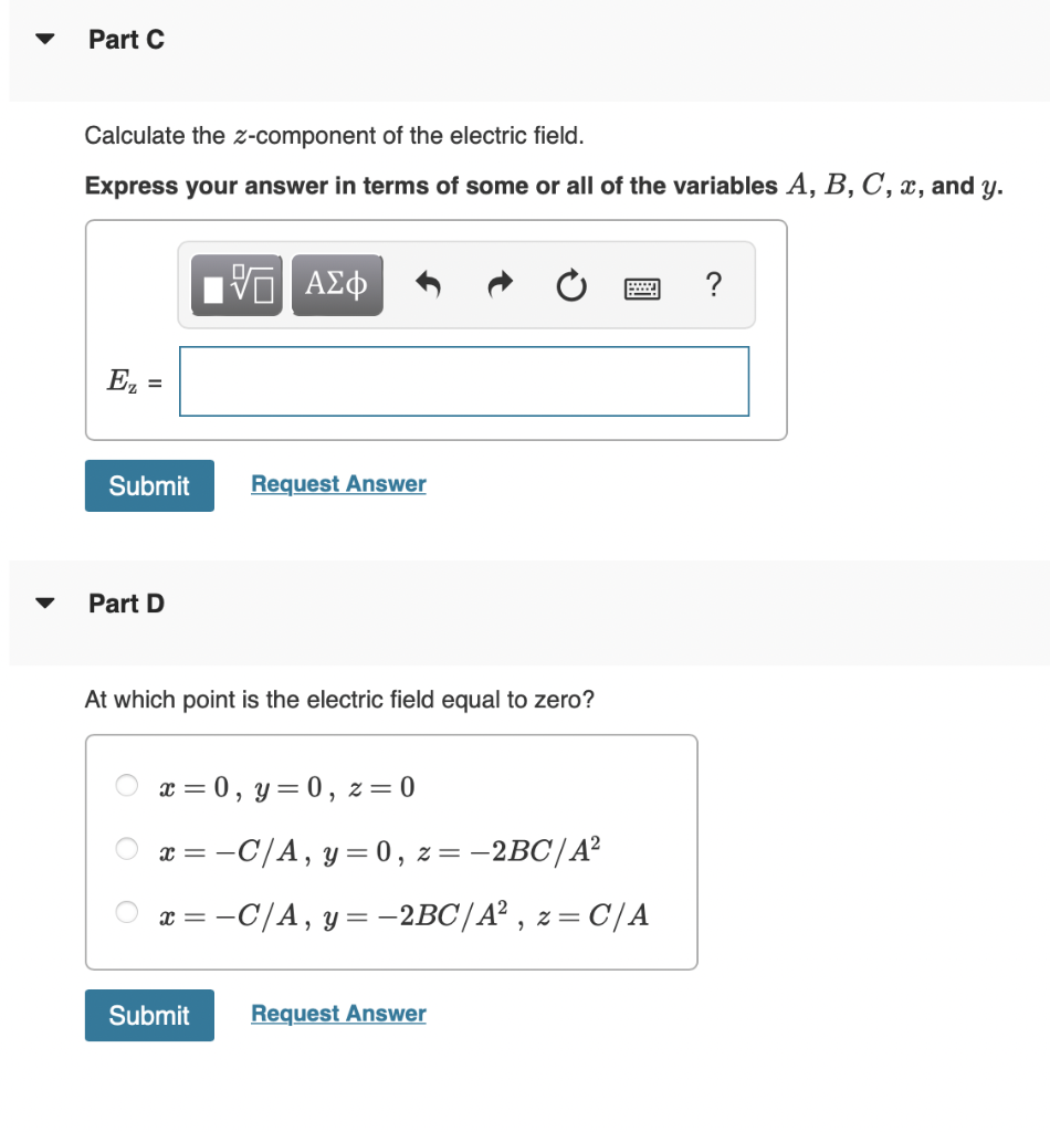 Solved Part A In A Certain Region Of Space, The Electric | Chegg.com