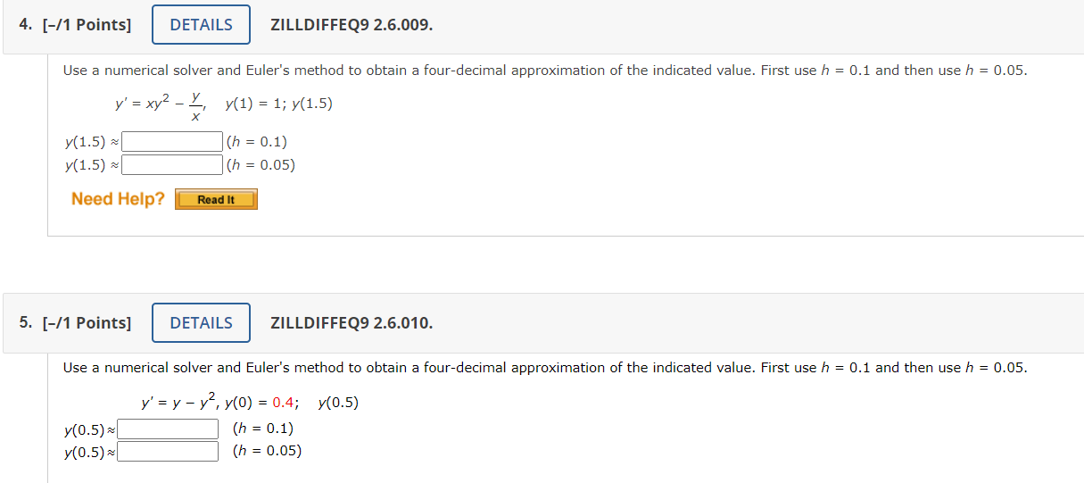 Solved Use a numerical solver and Euler's method to obtain a | Chegg.com