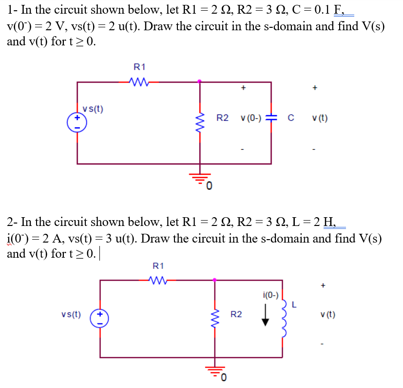 Solved 1 In The Circuit Shown Below Let R1 2 1 R2 Chegg Com