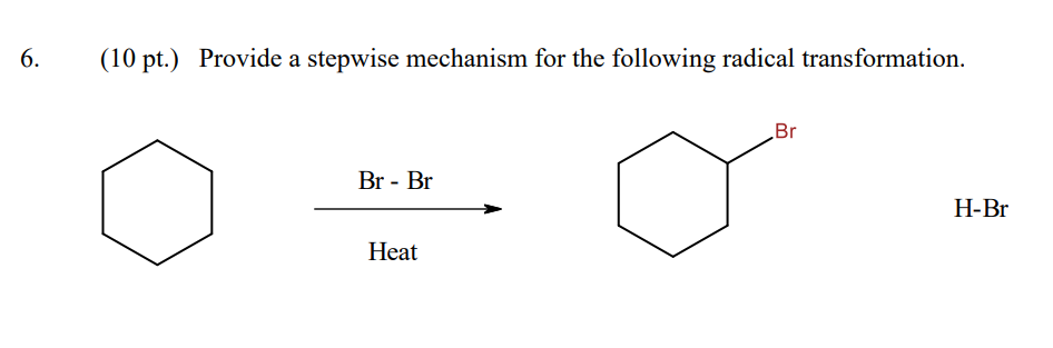 Solved (10 ﻿pt.) ﻿Provide a stepwise mechanism for the | Chegg.com