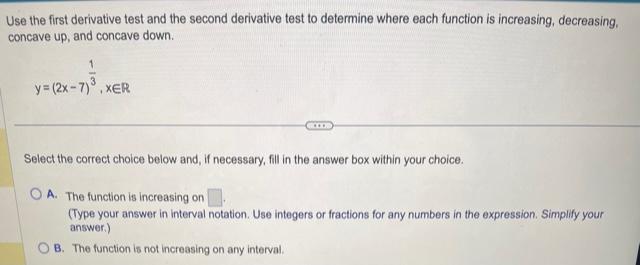 Solved Use the first derivative test and the second | Chegg.com
