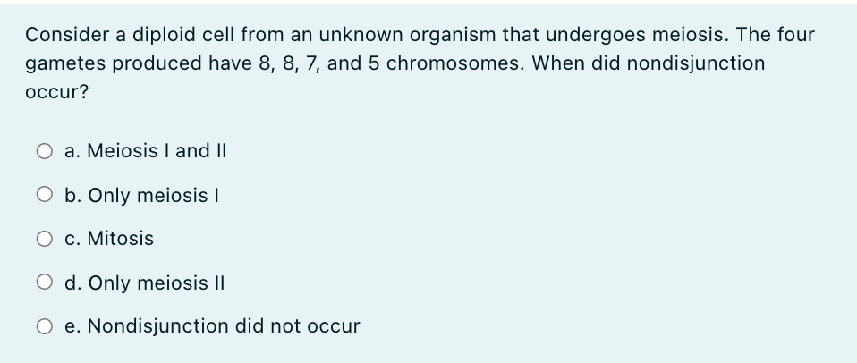 Solved Consider A Diploid Cell From An Unknown Organism That | Chegg.com