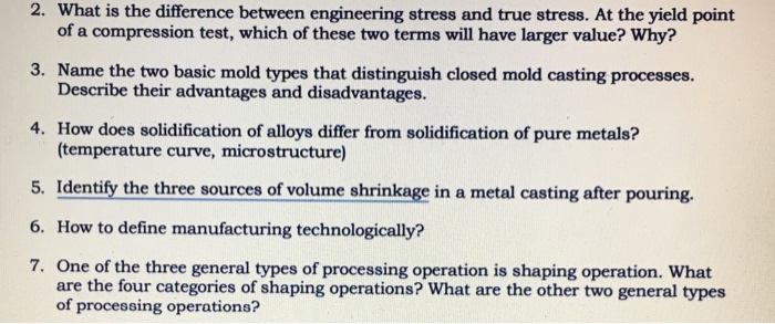 Solved What is the difference between engineering stress and | Chegg.com
