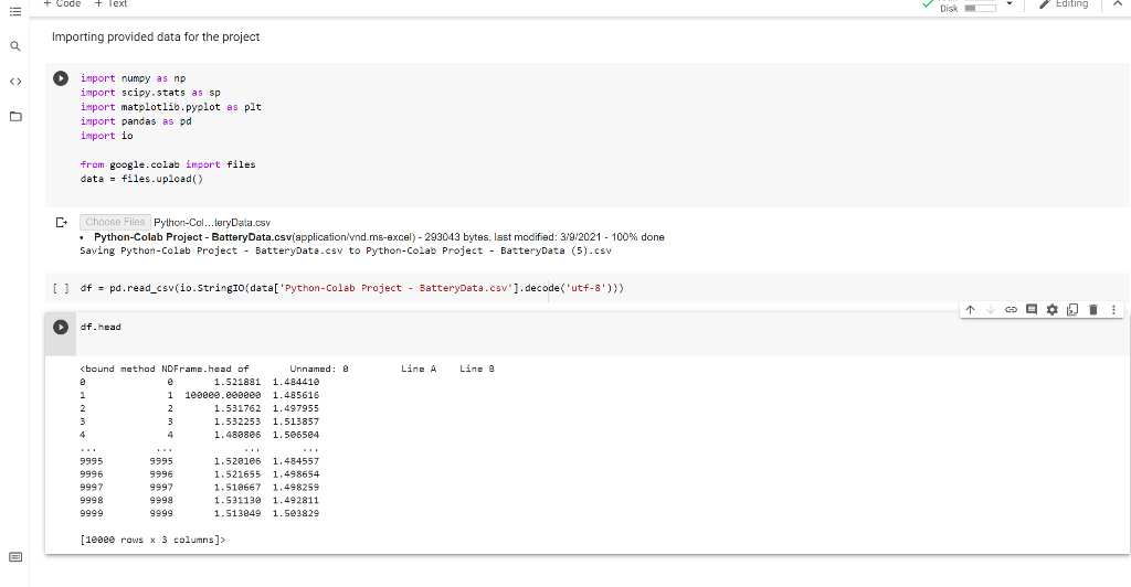 I'm stuck on coding in python colab. For this code I | Chegg.com